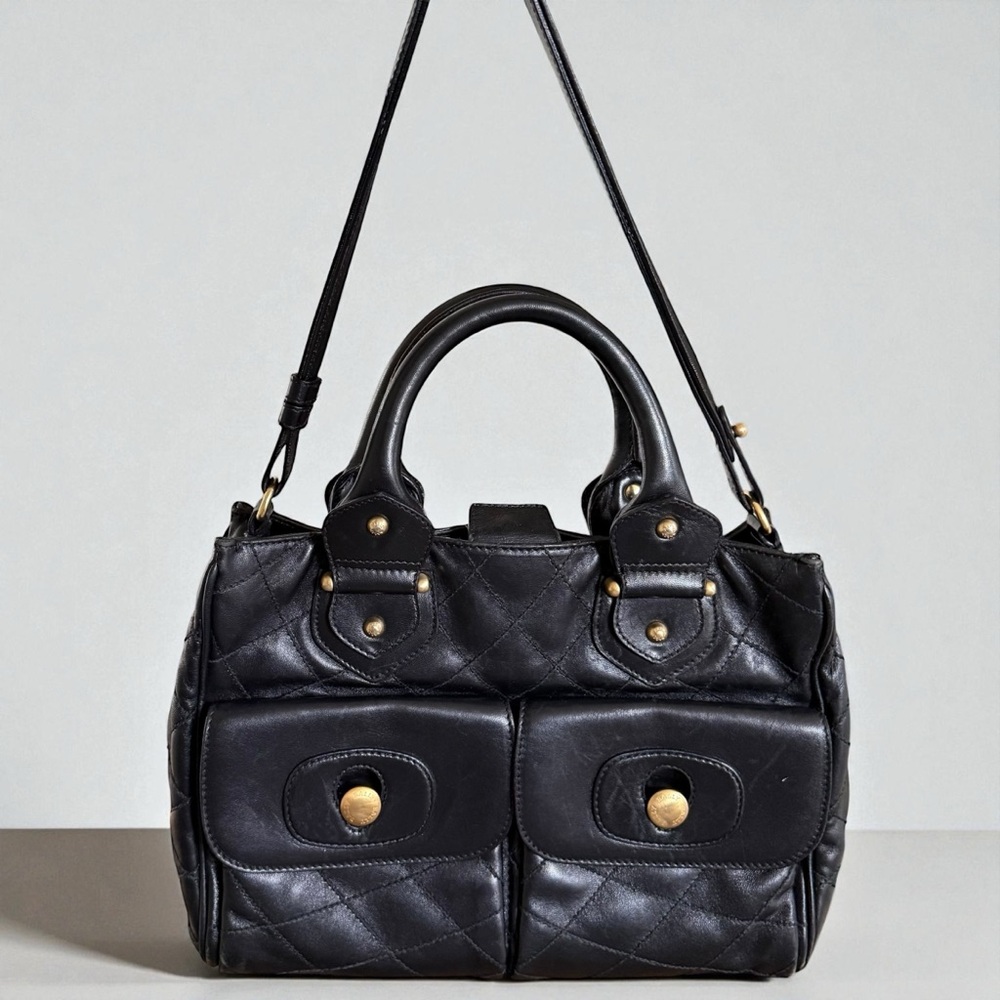 BALLY Vintage Vicki T Quilted Leather Top Handle Satchel Bag ca 88’-94’ EUC